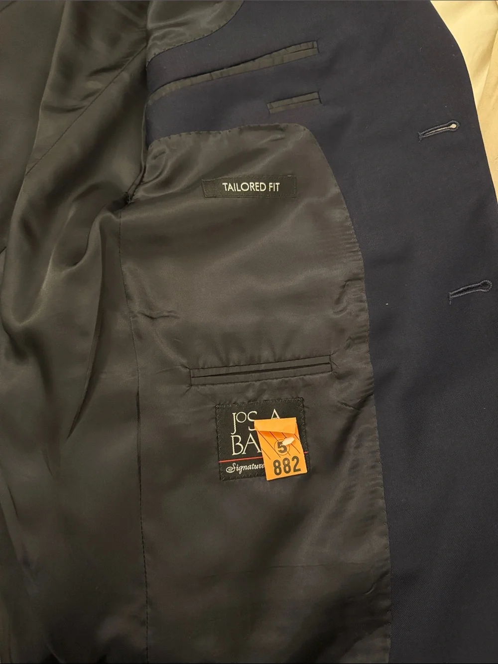 Jos. A. Bank Navy Blazer with Gold Buttons